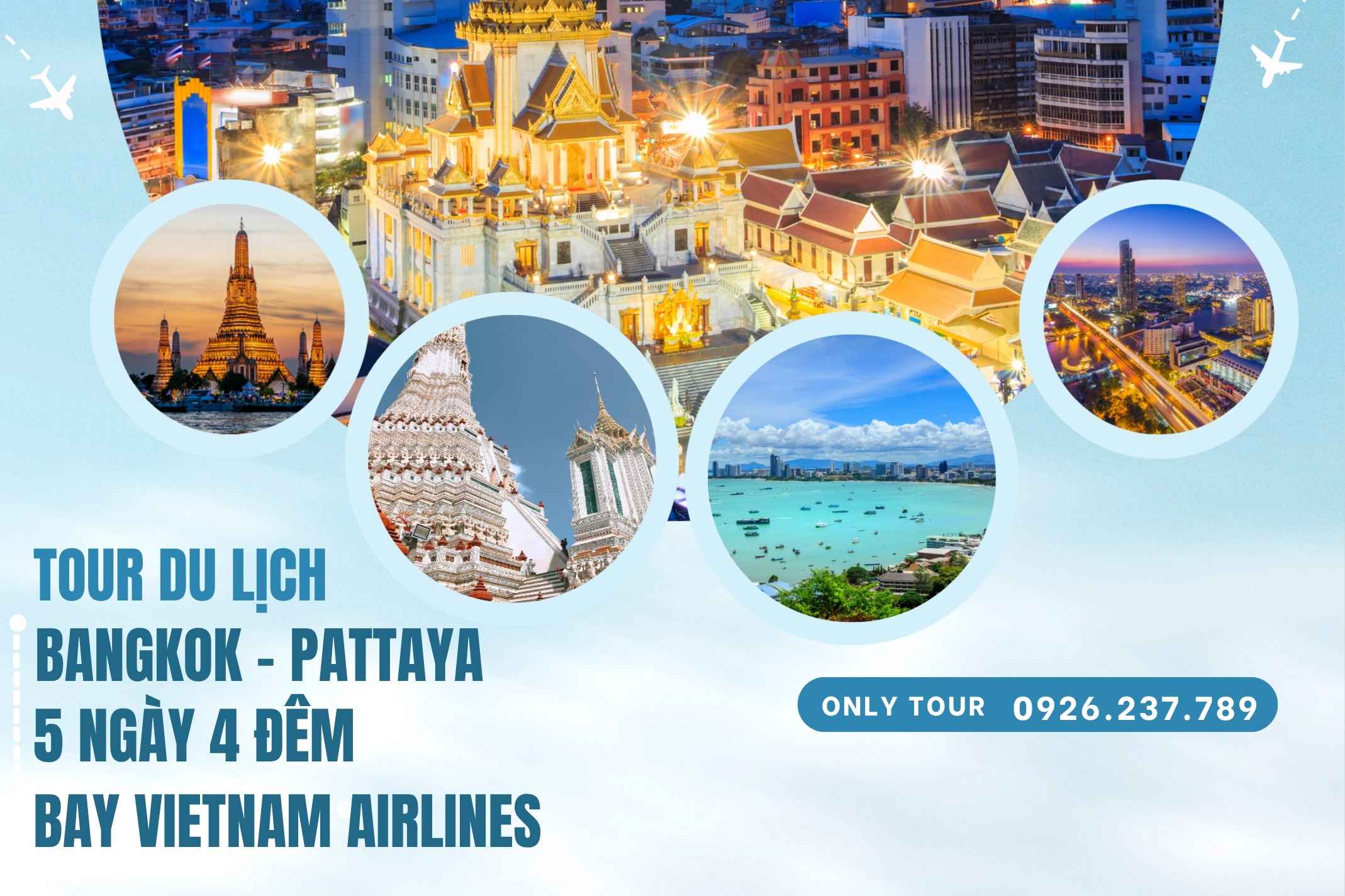 Tour&nbsp; Bangkok - Pattaya 5 Ngày 4 Đêm Bay Vietnam Airlines